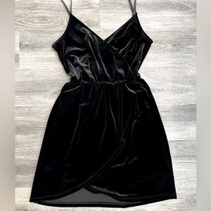 Abercrombie & fitch Black velvet mini dress